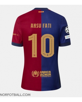Billige Fotballdrakt Barcelona Ansu Fati #10 Replika Hjemmedrakt 2024-25 Kortermet